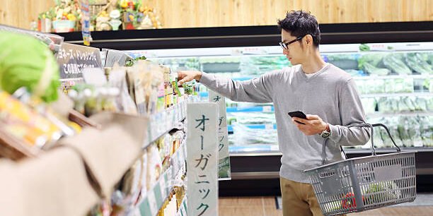 Grocery shopping for middle-aged men